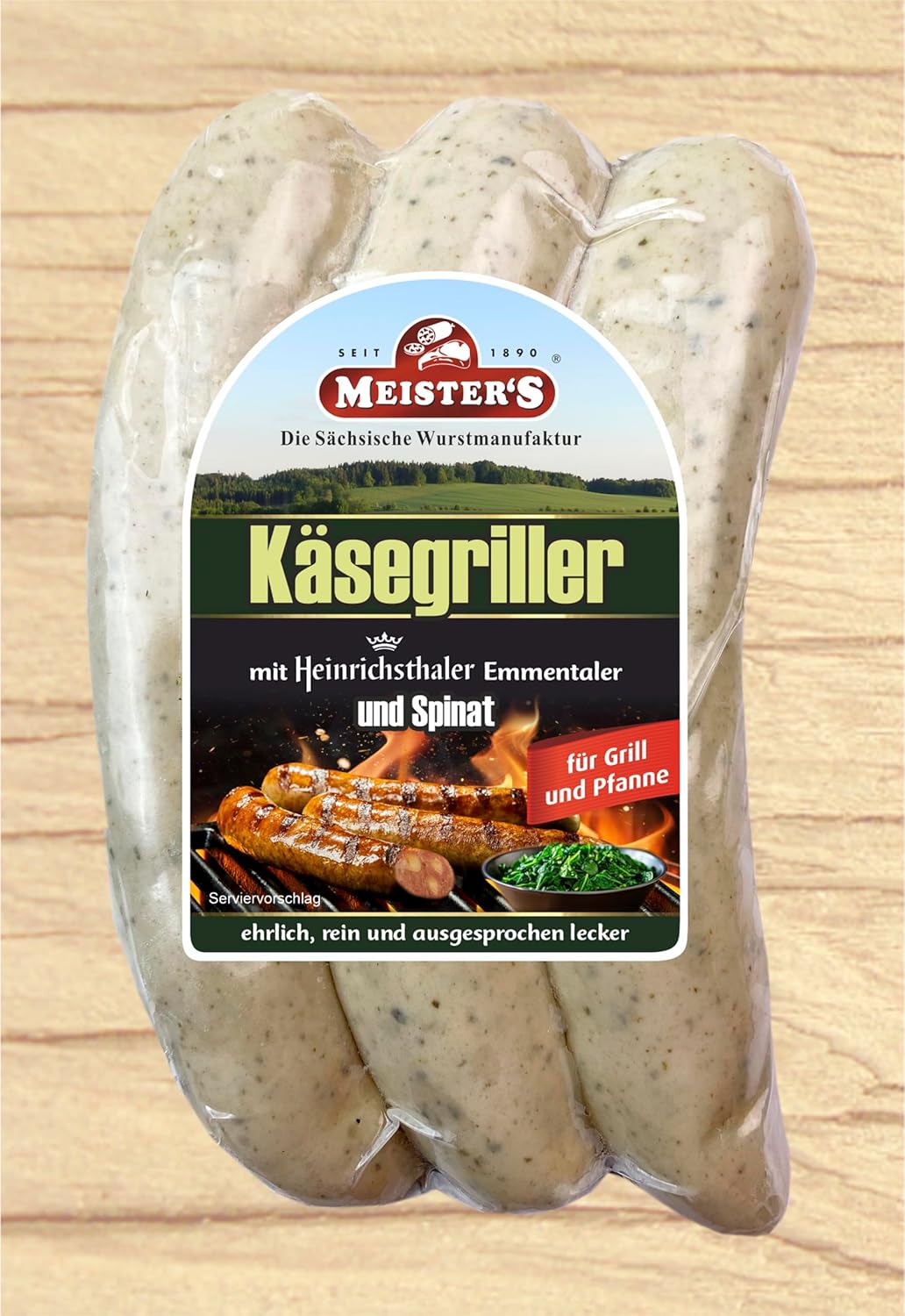 MEISTER'S Grillpaket Bratwurst, Käsewurst, Rauchwurst Debrecziner, Rostbratwurst, Berner Würstchen mit Käse & Bacon Lebensmittel Paket – Bild 7