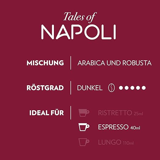 Lavazza Tales Of Napoli, Reichhaltiges Espresso-Erlebnis mit Noten von Karamell und Kakao, 10 Kapseln, Nespresso kompatibel – Bild 2